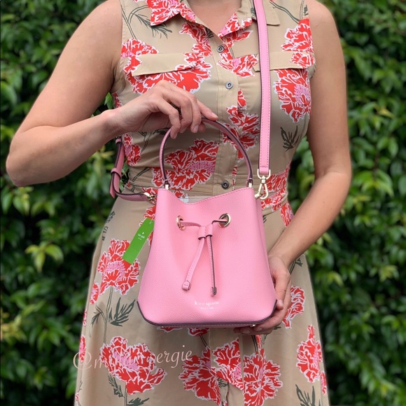 Kate Spade ♠️ Eva Breezy Floral Ditsy Bucket Bag - Picture 3 of 7